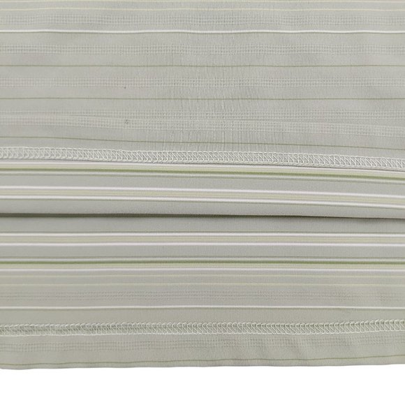 Straight Down Golf Polo Shirt 1/4 Button Striped Slits Green Mens Size XL - Picture 7 of 10